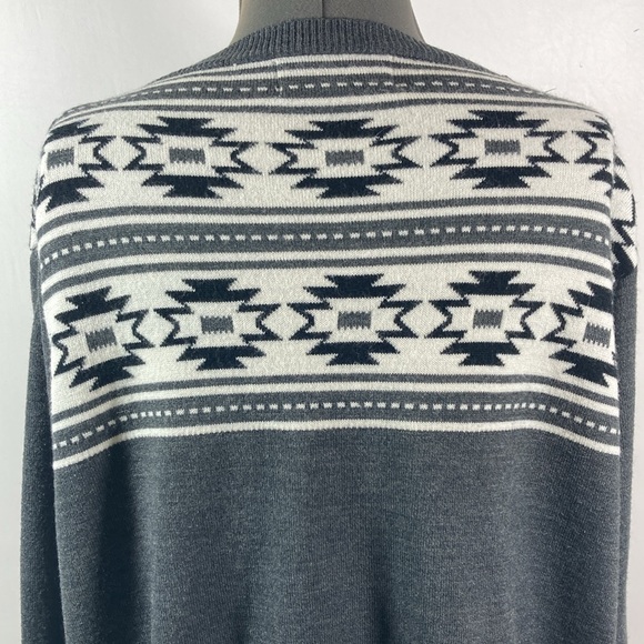 Morgan City Sweater Women Women Size XXL Gray & White Lap Over Front Long Sleeve - Picture 8 of 11